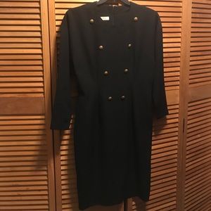 Vintage Brenda Burkholder Black Gaberdine Dress